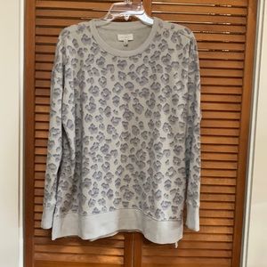 Lucky Brand Top, Sweatshirt, NWT, Size S, Color Gray, Long Sleeves, Crew Neck